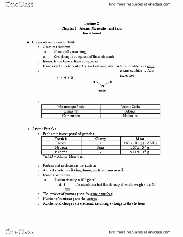 CHE 101 Lecture Notes - Lecture 2: Sodium Nitrate, Dont, Perchlorate thumbnail