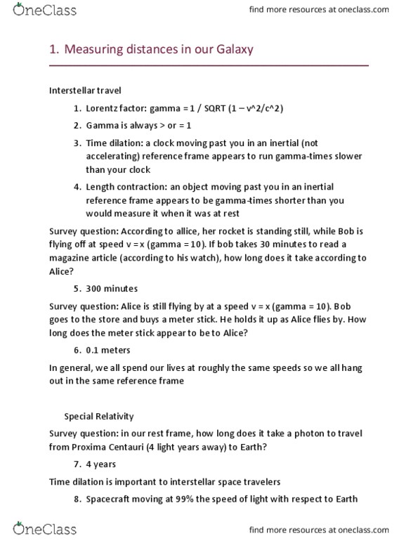 ASTRON 100 Lecture Notes - Lecture 20: Minute And Second Of Arc, Inertial Frame Of Reference, Interstellar Travel thumbnail