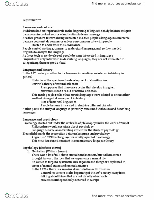 LING 360 Lecture Notes - Lecture 2: Language Acquisition Device, Graph Theory, Universal Grammar thumbnail