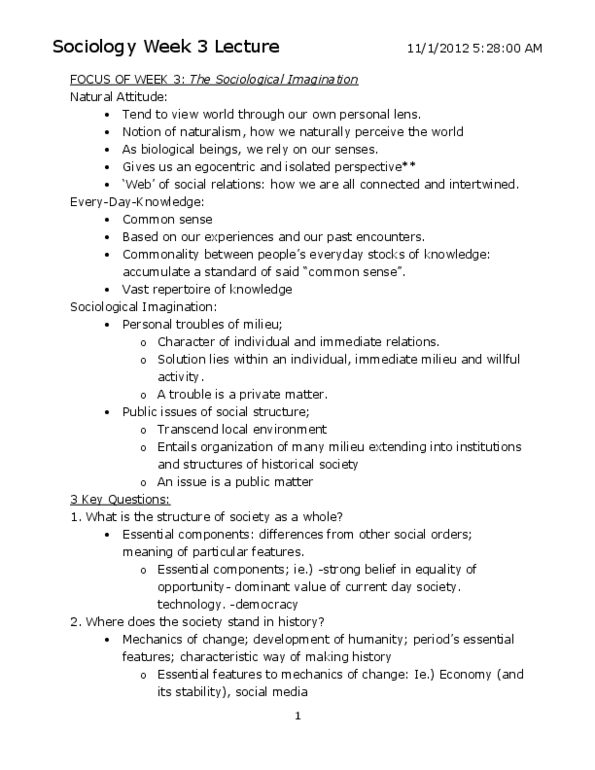 SOCY 122 Lecture Notes - The Communist Manifesto, The Sociological Imagination, Montesquieu thumbnail