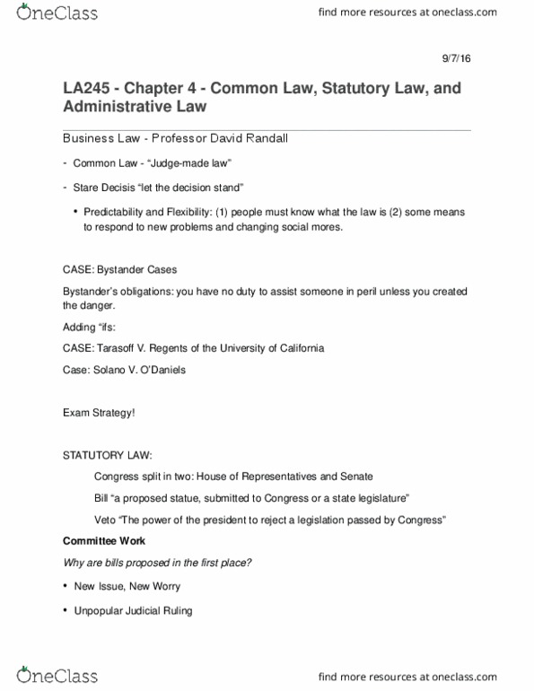 SMG LA 245 Chapter Notes - Chapter 4: Fox Television Stations, Precedent, Administrative Law Judge thumbnail