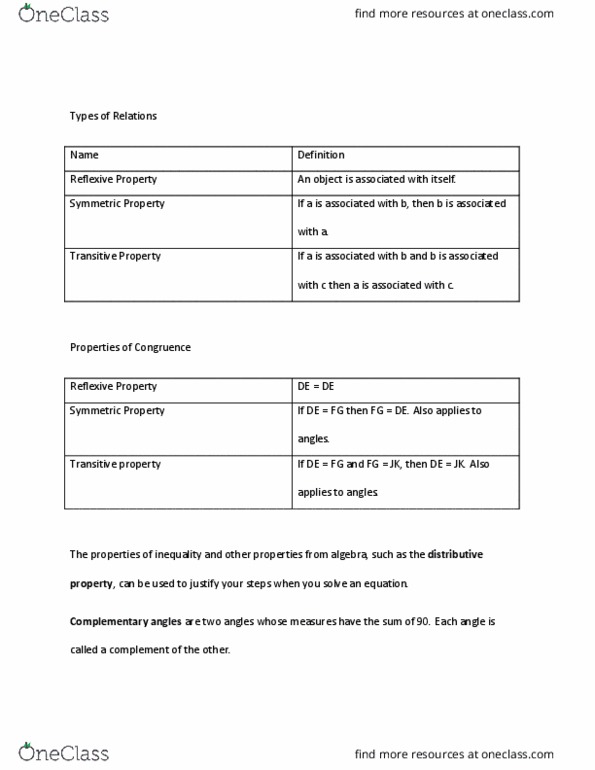 MATH-UA 120 Lecture Notes - Lecture 4: Regular Polygon, Parallelogram, Hypotenuse thumbnail