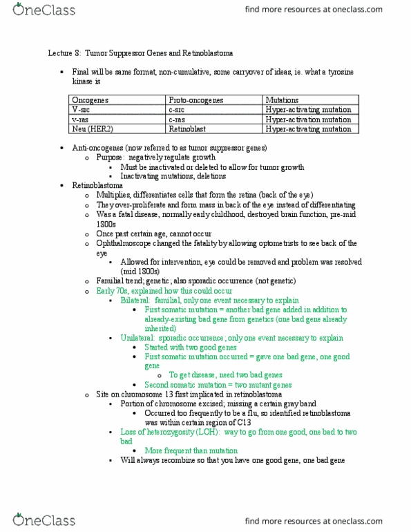 BIOS 15115 Lecture Notes - Lecture 8: Cdk Inhibitor, Myc, Cyclin D thumbnail