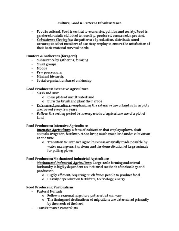 ANT 1101 Lecture Notes - Management System, Pastoralism, Animal Husbandry thumbnail