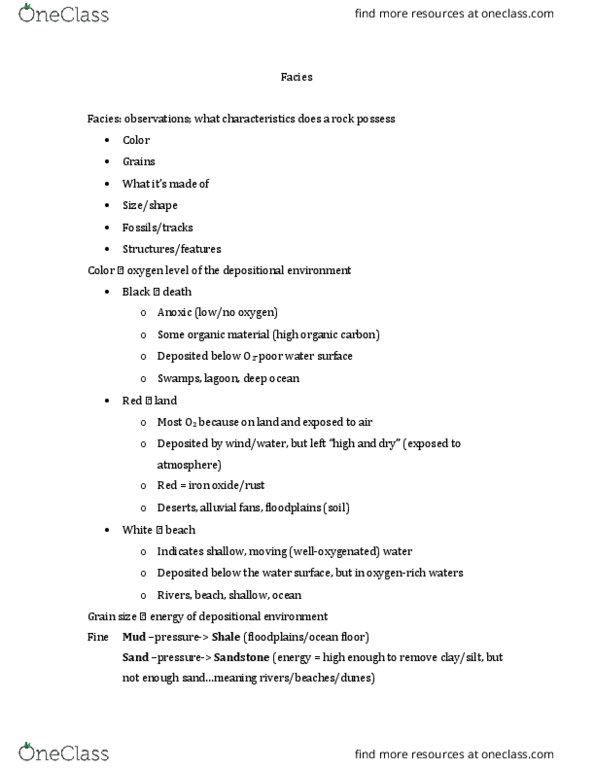 GEOL 1020 Lecture 8: Facies thumbnail