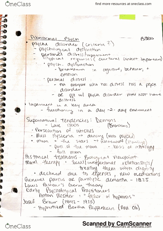 PSY-B - Psychology PSY-B 380 Lecture 1: chapter 1 thumbnail