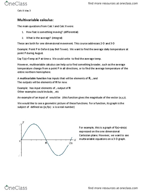 MTH 252 Lecture Notes - Lecture 3: Hyperbola, Multivariable Calculus, Cartesian Coordinate System thumbnail