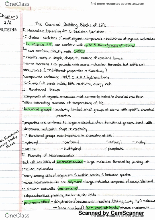 BIOL 1110 Lecture 3: Chemical Building Blocks of Life thumbnail