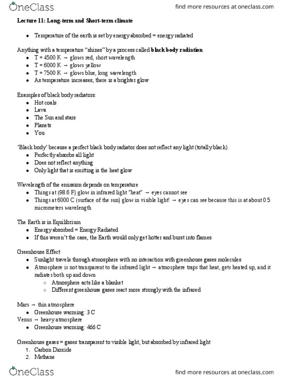 PHYSICS 20E Lecture Notes - Lecture 11: Proterozoic, Negative Feedback, Snowball Earth thumbnail