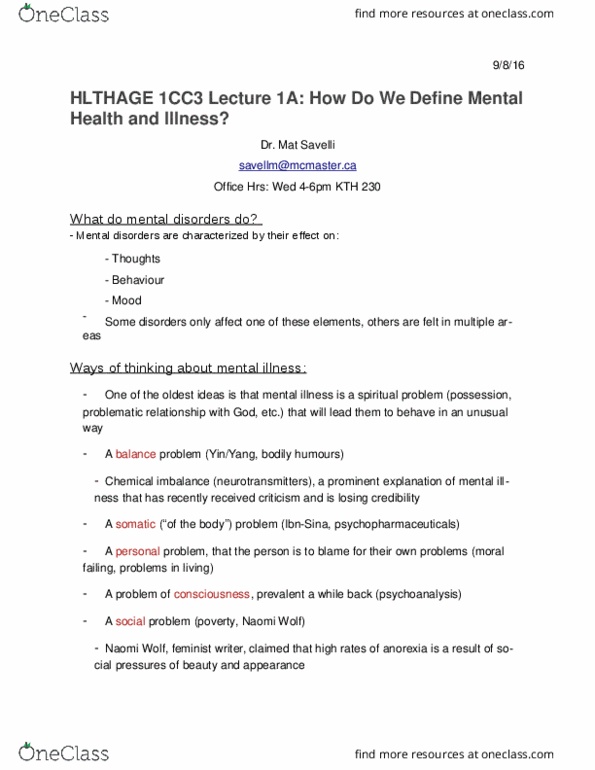 HLTHAGE 1CC3 Lecture Notes - Lecture 1: Wheeze, Panic Attack, Biopsychosocial Model thumbnail