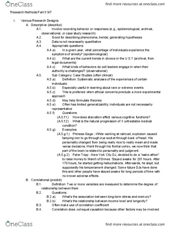 PSY 101 Lecture Notes - Lecture 3: Electrodermal Activity, Mnemonic, Blood Pressure thumbnail