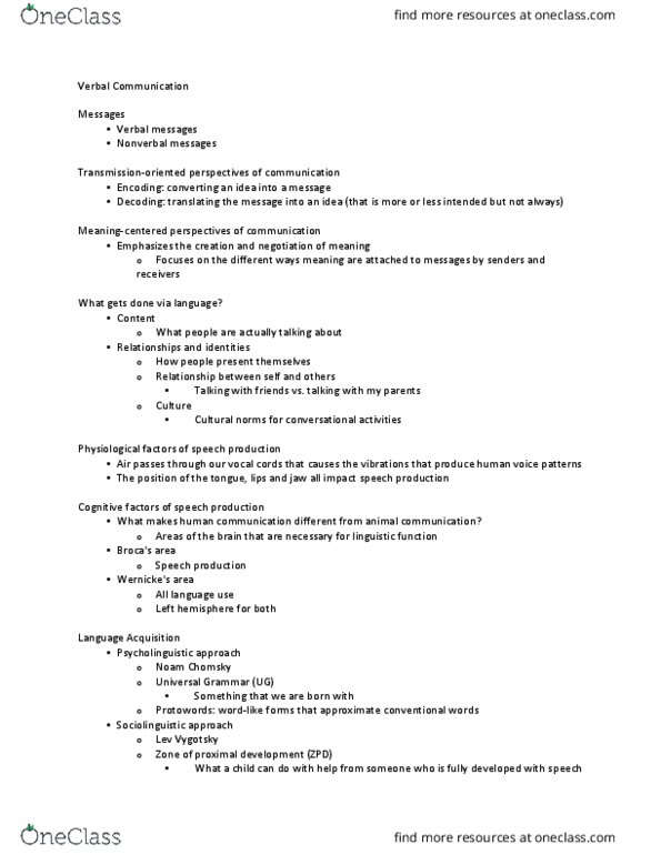 04:189:101 Lecture Notes - Lecture 6: Pragmatics, Linguistic Determinism, Lev Vygotsky thumbnail