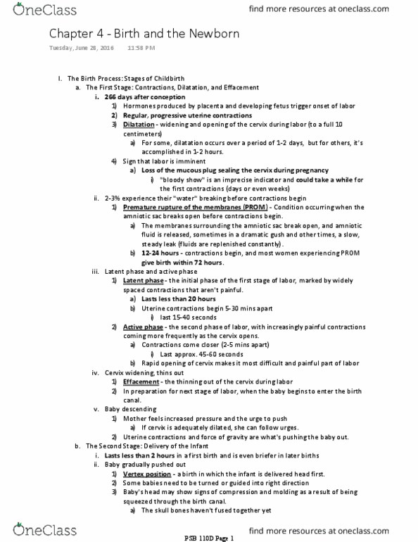 PSY BEH 110D Chapter Notes - Chapter 4: Malnutrition, Undressed, Intrathecal Administration thumbnail