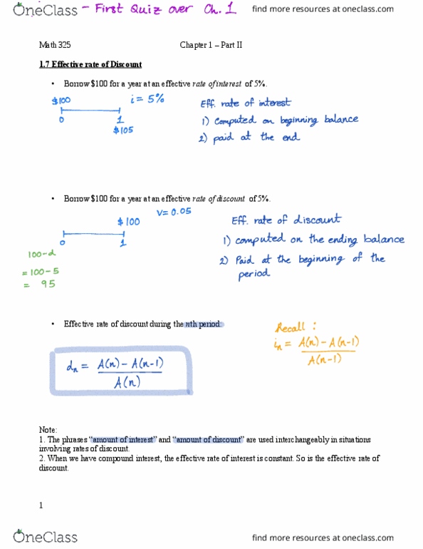 MATH 325 Lecture Notes - Lecture 2: Toyota Electronic Modulated Suspension, United States Treasury Security, Nominal Interest Rate thumbnail