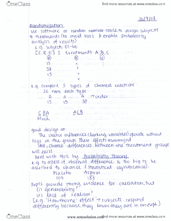 STA130H1 Lecture Notes - Lecture 9: Aspirin, Cluster Sampling thumbnail