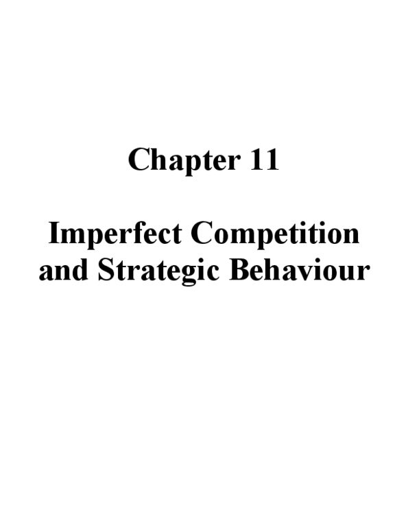 ECON 110 Lecture Notes - Monopolistic Competition, Imperfect Competition, Perfect Competition thumbnail