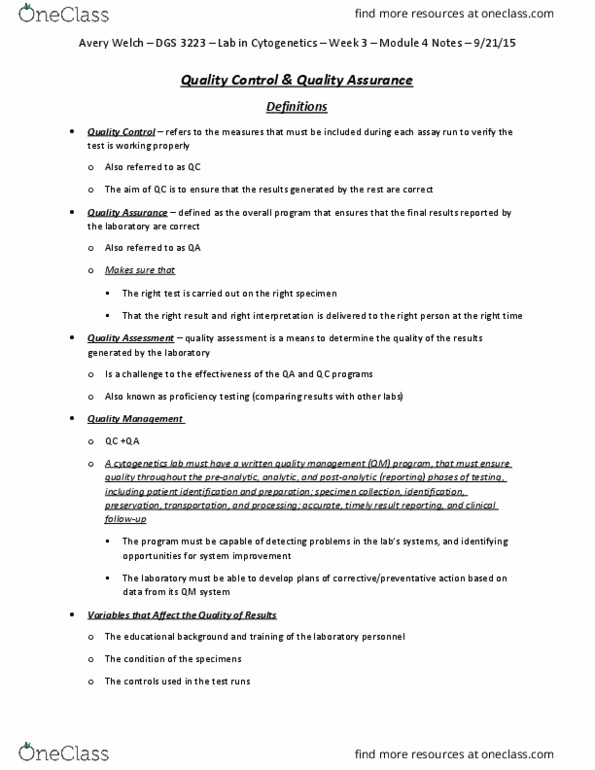 DGS 3223 Lecture Notes - Lecture 4: Observational Error, True Value, Titer thumbnail