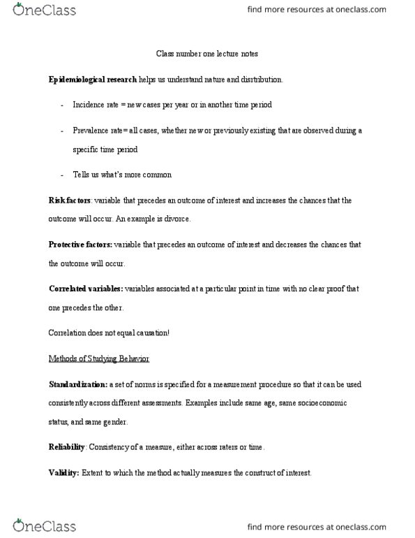 A PSY 333 Lecture Notes - Lecture 1: Intellectual Disability thumbnail