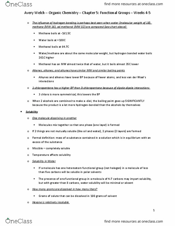 CHEM 2443 Chapter Notes - Chapter 5: Pentane, London Dispersion Force, Formaldehyde thumbnail