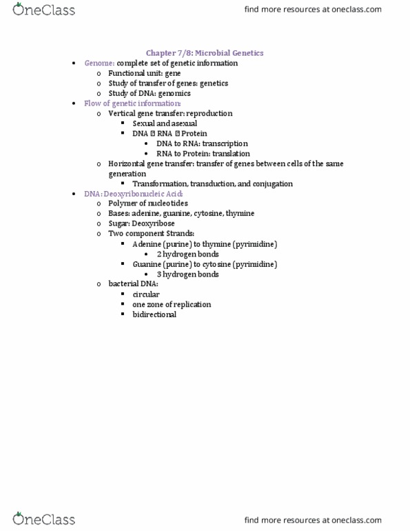 BIOL 2300 Lecture Notes - Lecture 2: Quorum Sensing, Chromosome, Genomics thumbnail