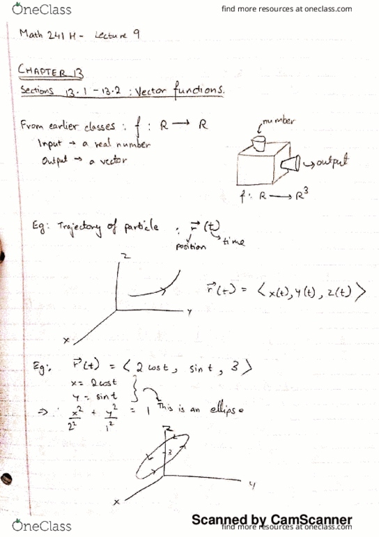 MATH 241 Lecture 9: MATH 241 Honors Lecture Notes #9 thumbnail