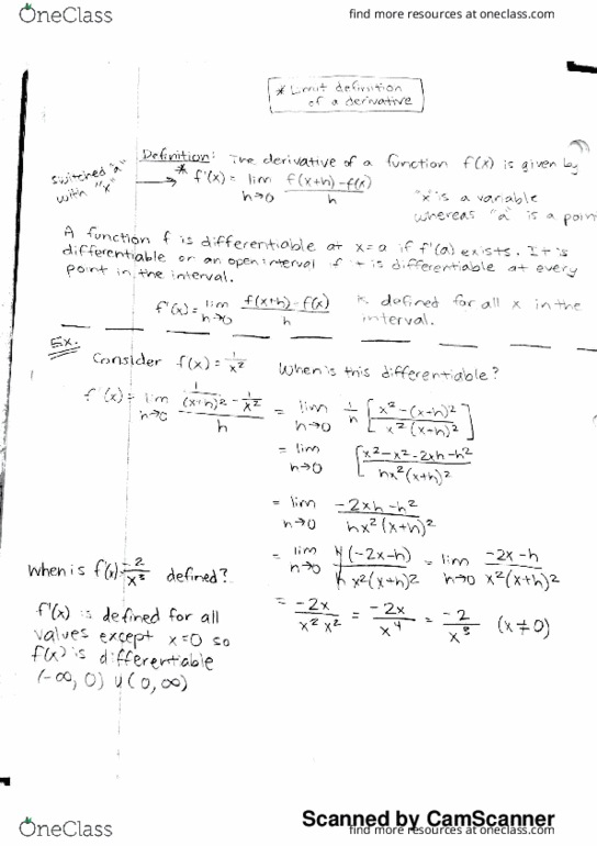 MATH-1060 Lecture 5: Derivatives thumbnail