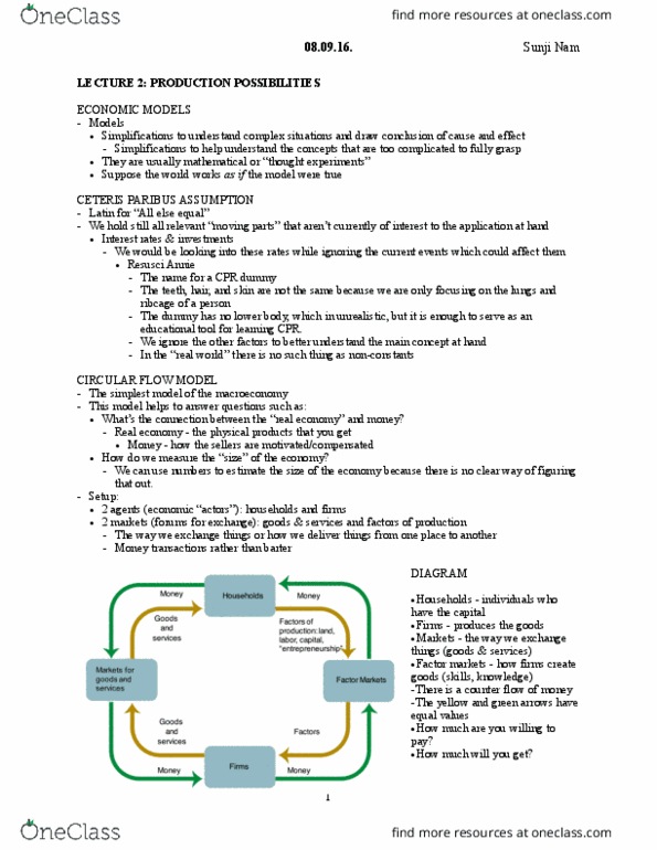 ECON 102 Lecture Notes - Lecture 1: Productive Forces, Barter, Manual Labour thumbnail