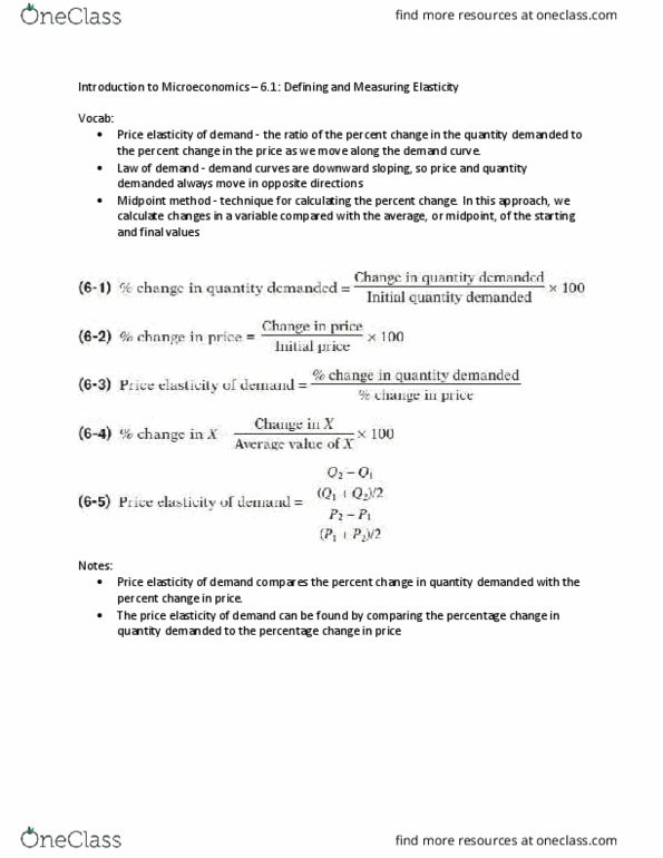 01:220:102 Chapter Notes - Chapter 6: Demand Curve, Midpoint Method, Normal Good thumbnail