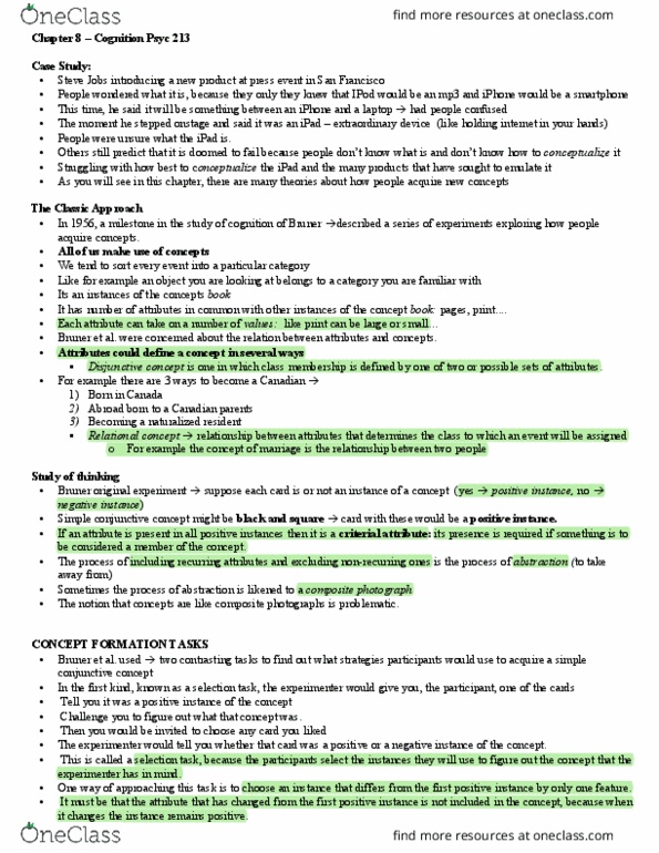 PSYC 213 Chapter Notes - Chapter 8: Soltyrei, Derived Category, European Credit Transfer And Accumulation System thumbnail