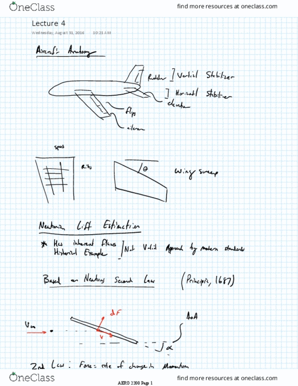 AEROENG 2200 Lecture 4: Lecture 4 thumbnail