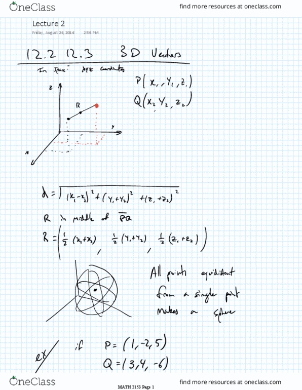 MATH 2153 Lecture 2: Lecture 2 thumbnail