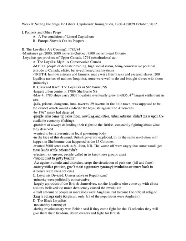 HIST 124 Lecture Notes - Celtic Nations, Thirteen Colonies, Precondition thumbnail