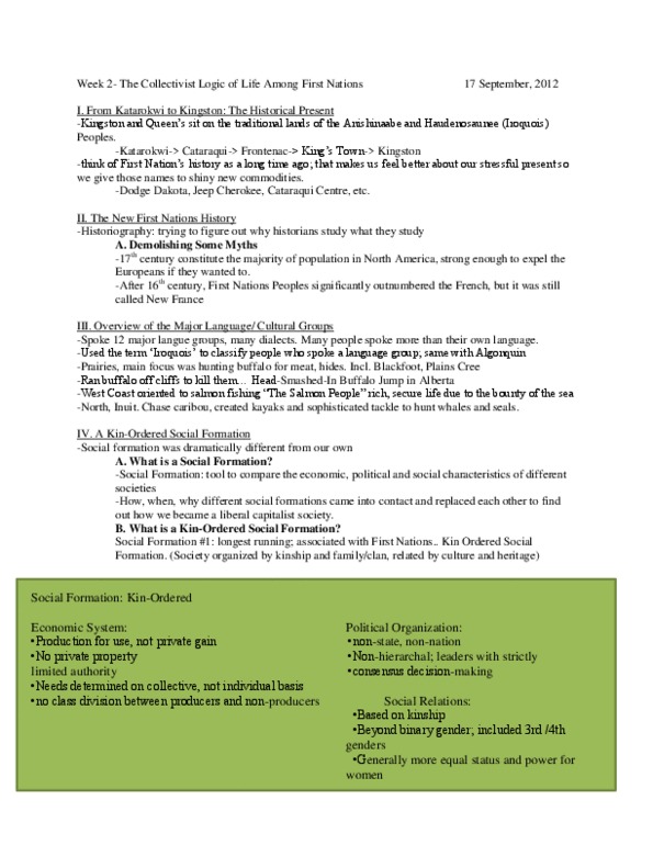 HIST 124 Lecture Notes - Lecture 2: Dodge Dakota, Inuksuk, Egalitarianism thumbnail