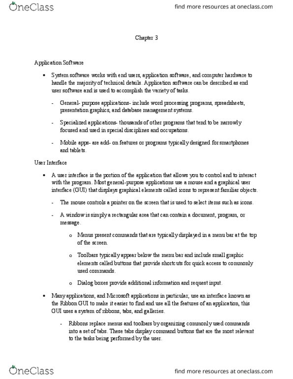 IT 2101 Lecture Notes - Lecture 4: Microsoft Excel, Quattro Pro, Openoffice.Org thumbnail