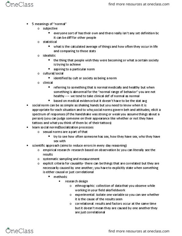 ANT 2301 Lecture Notes - Lecture 4: Systematic Sampling, Human Penis Size thumbnail