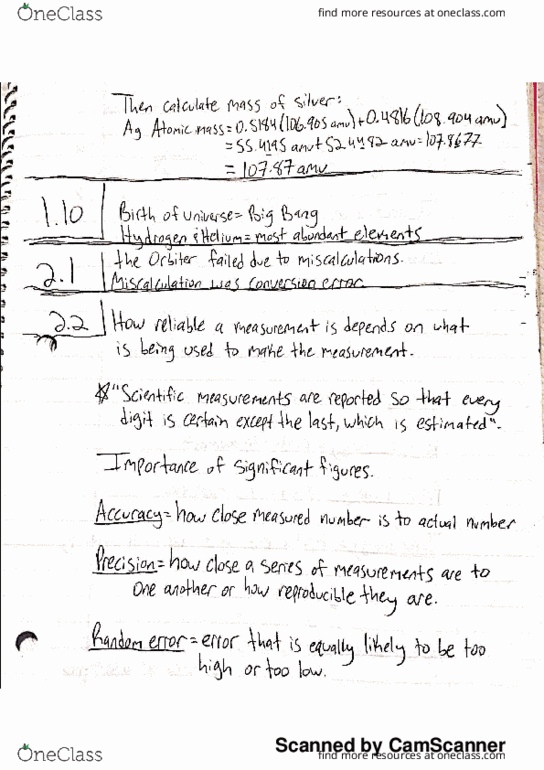 CHM 1045 Chapter 2: General Chemistry Chapter 2 thumbnail