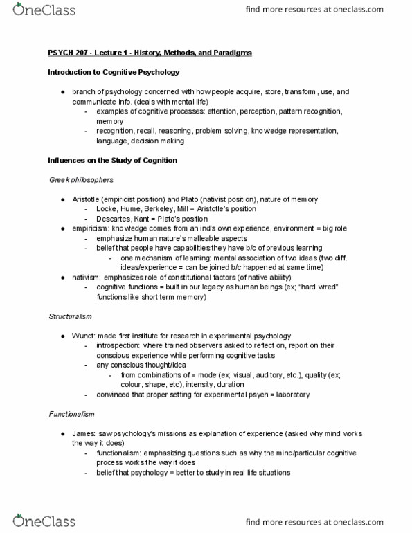 PSYCH207 Lecture Notes - Lecture 1: Human Factors And Ergonomics, Gestalt Psychology, Knowledge Representation And Reasoning thumbnail