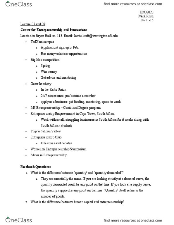 ECO 2023 Lecture Notes - Lecture 4: List Of Facebook Features, Demand Curve, Human Capital thumbnail