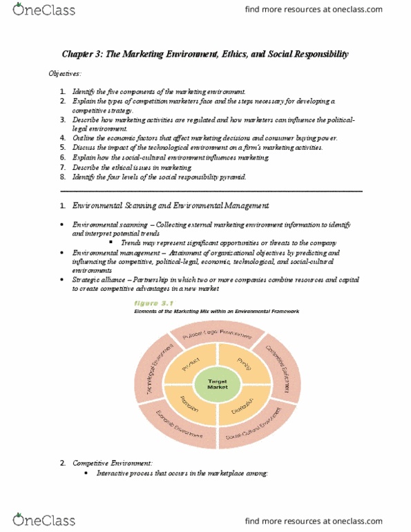 ADMS 2200 Chapter Notes - Chapter 3: Environmental Resource Management, Strategic Alliance, Market Environment thumbnail