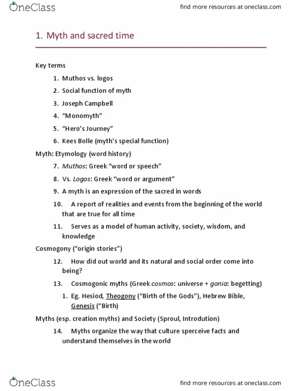 HISTORY 112 Lecture Notes - Lecture 1: Lifeworld, Theogony, Special Functions thumbnail