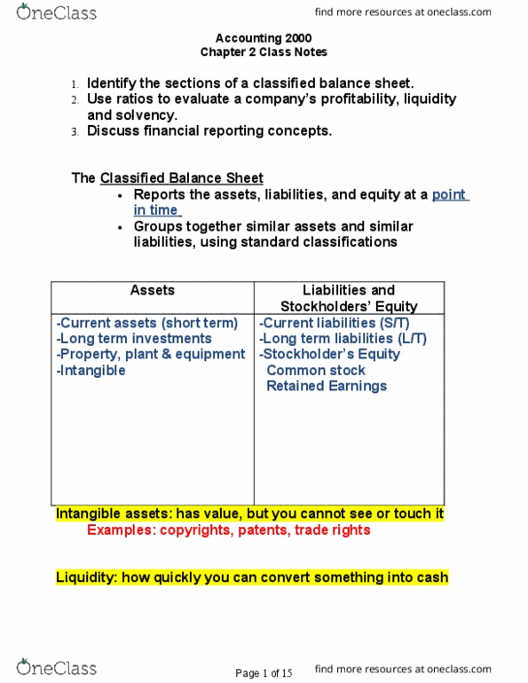 ACCT 2000 Lecture Notes - Lecture 2: Accounts Payable, Promissory Note, Current Liability thumbnail