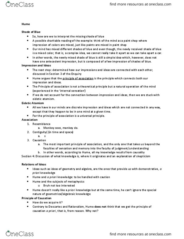 PHIL 1000 Lecture Notes - Lecture 13: Contiguity, Atomism, Falsifiability thumbnail