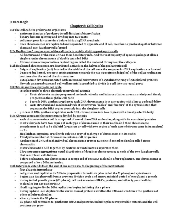 Biology 1201A Lecture Notes - Sister Chromatids, Dna Replication, Chromosome Segregation thumbnail