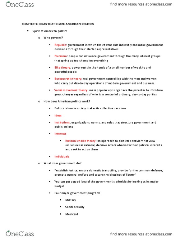 POLS 1510 Chapter Notes - Chapter 1: Social Movement Theory, Limited Government, Positive Liberty thumbnail