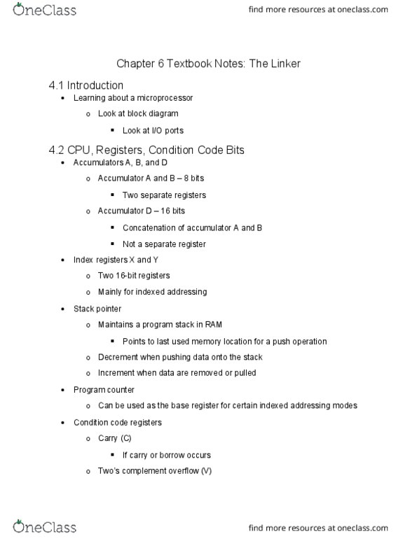 ECE 4436 Chapter Notes - Chapter 4: Call Stack, Microcontroller, Memory Address thumbnail