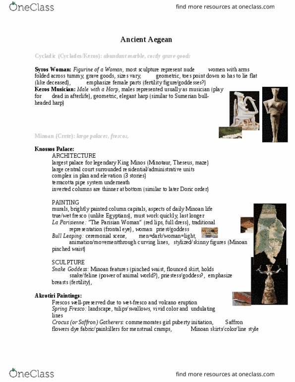 CAS AH 111 Lecture Notes - Lecture 4: Cyclopean Masonry, Kamares Ware, Minoan Snake Goddess Figurines thumbnail