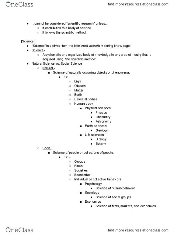 SOC 3801 Chapter Notes - Chapter 1: Postpositivism, Hermeneutics, Falsifiability thumbnail