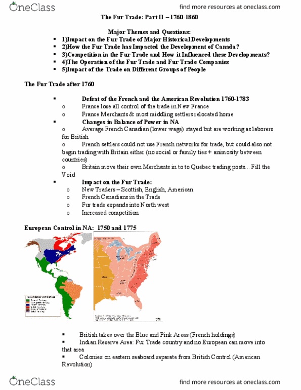 HIST113 Lecture Notes - Lecture 4: The North West Company, North West Company, Simon Mctavish thumbnail