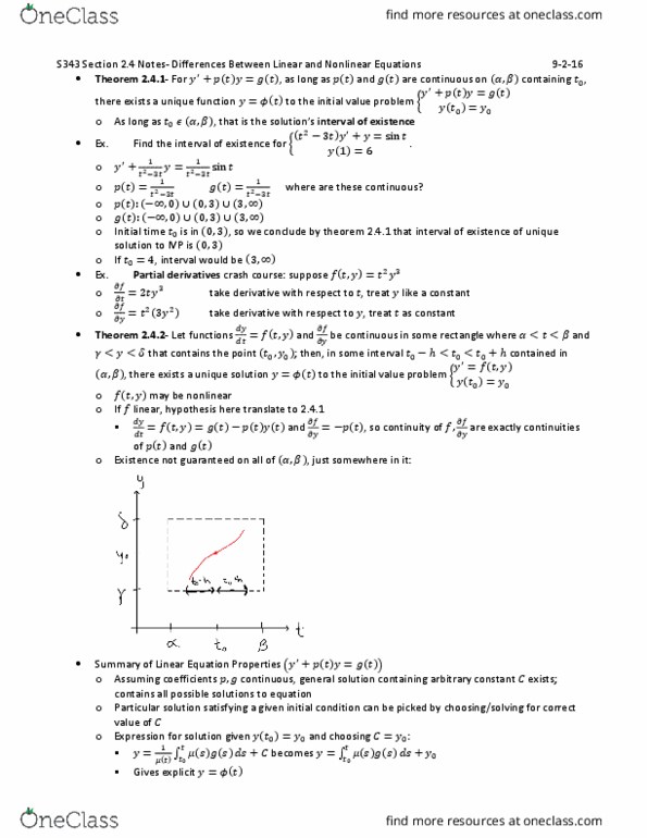 MATH-S 343 Chapter Notes - Chapter 2: Linear Equation, Hyperbola thumbnail