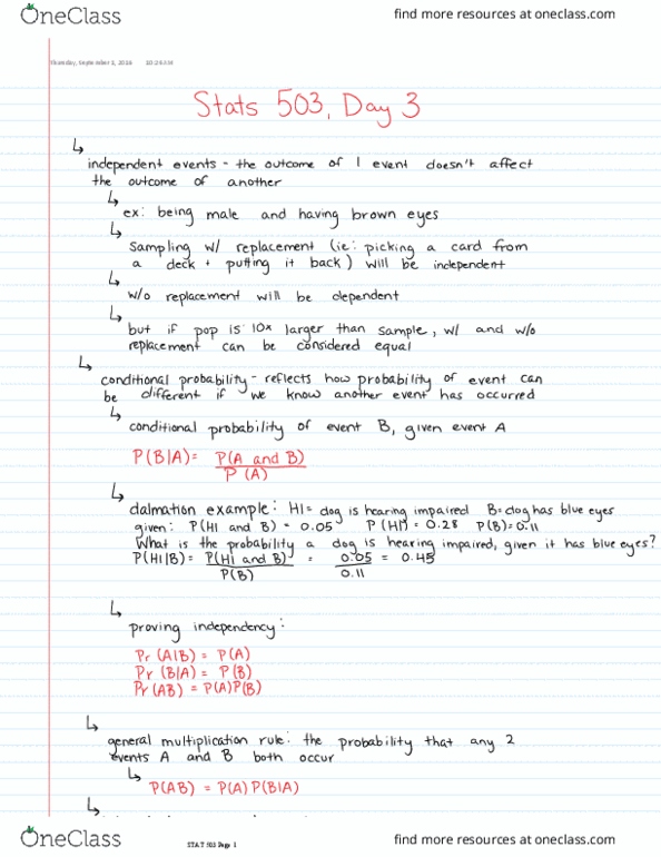 STAT 50300 Lecture 3: Multiplication Rule and Conditional Probability thumbnail